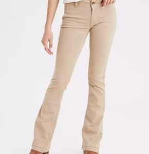 *SOLD* AE khaki 0 Long Kick Boot bootcut pants